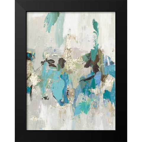 Blue Silver II Black Modern Wood Framed Art Print by Reeves, Tom