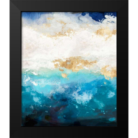 Water I Black Modern Wood Framed Art Print by Reeves, Tom