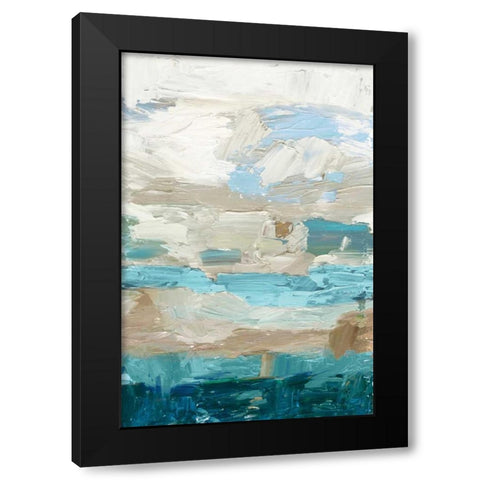Soft Shore Black Modern Wood Framed Art Print by Reeves, Tom