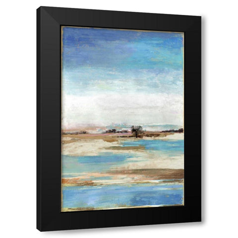 Waterfront II Black Modern Wood Framed Art Print with Double Matting by Reeves, Tom