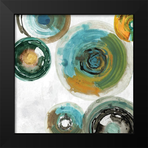 Spirals I Black Modern Wood Framed Art Print by Reeves, Tom