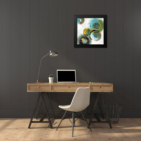 Spirals III Black Modern Wood Framed Art Print by Reeves, Tom