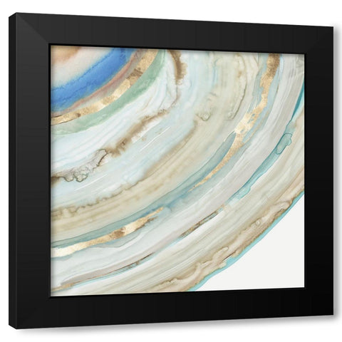 Marbled Ring I Black Modern Wood Framed Art Print by Reeves, Tom
