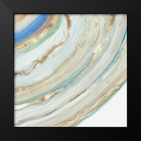 Marbled Ring I Black Modern Wood Framed Art Print by Reeves, Tom