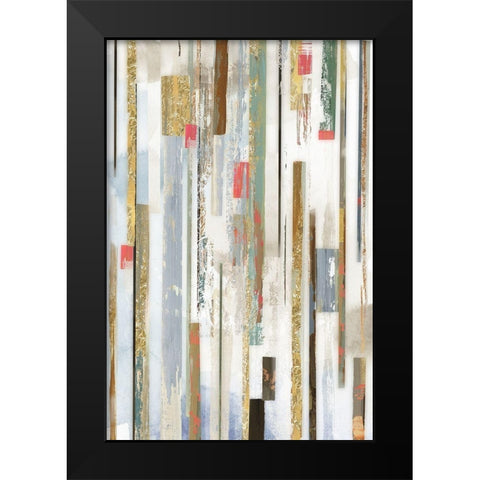 Linear Lines Black Modern Wood Framed Art Print by Reeves, Tom