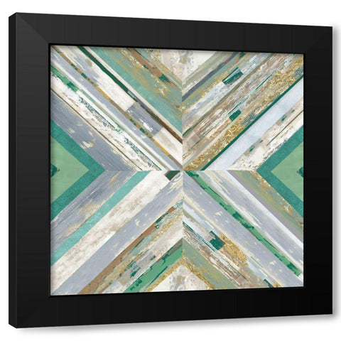 Crossbeat Black Modern Wood Framed Art Print by Reeves, Tom