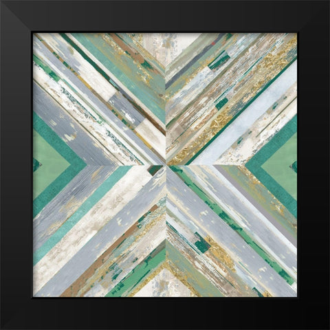 Crossbeat Black Modern Wood Framed Art Print by Reeves, Tom