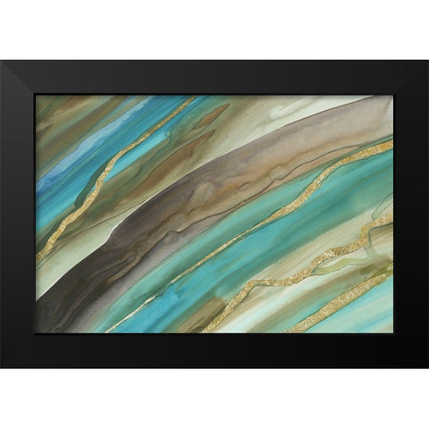 Lining Out Black Modern Wood Framed Art Print by Reeves, Tom