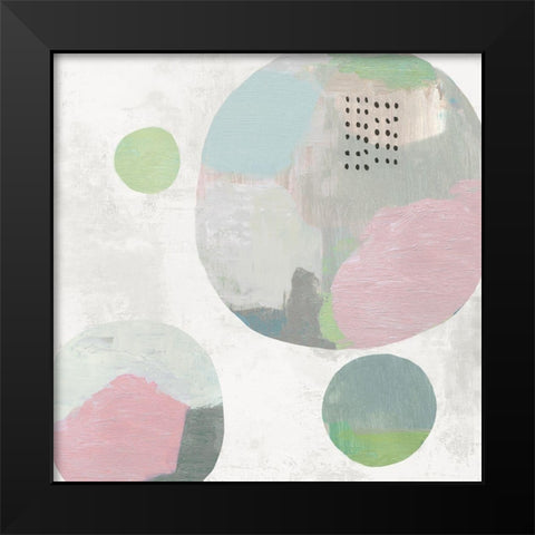 Wool Circles II Black Modern Wood Framed Art Print by Reeves, Tom