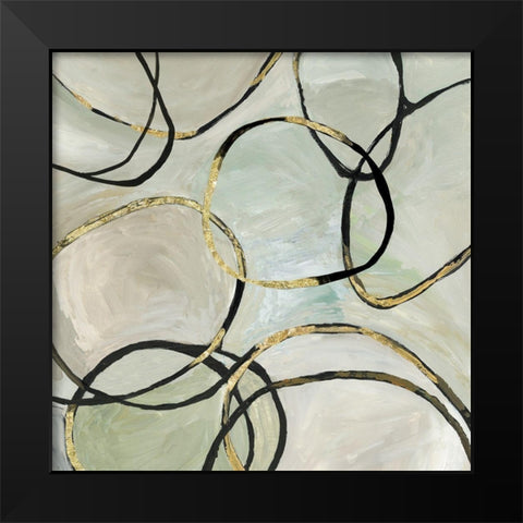 Infinity Rings II Black Modern Wood Framed Art Print by Reeves, Tom