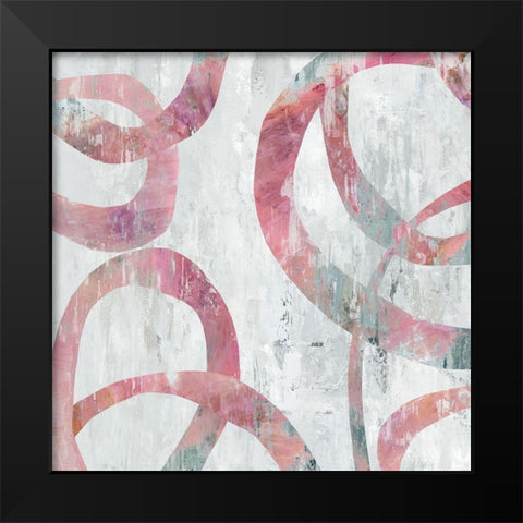 Pink Rings  Black Modern Wood Framed Art Print by Reeves, Tom