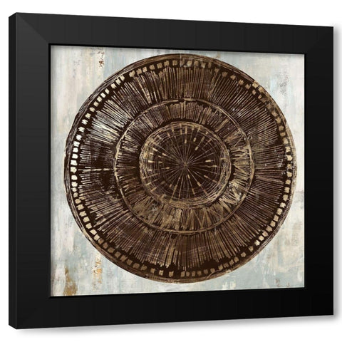 Zulu Gold I Black Modern Wood Framed Art Print with Double Matting by Reeves, Tom