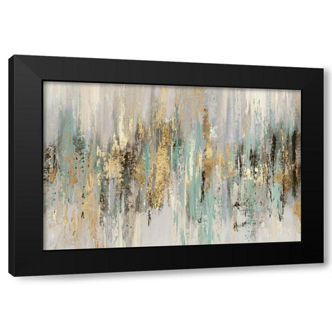 Dripping Gold I Black Modern Wood Framed Art Print by Reeves, Tom