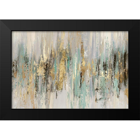 Dripping Gold I Black Modern Wood Framed Art Print by Reeves, Tom