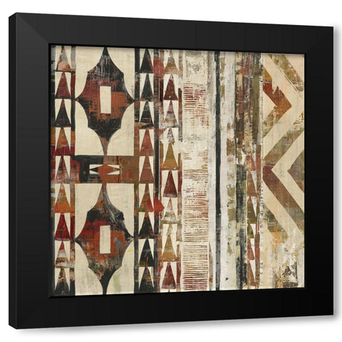 African Patterning I  Black Modern Wood Framed Art Print by Reeves, Tom