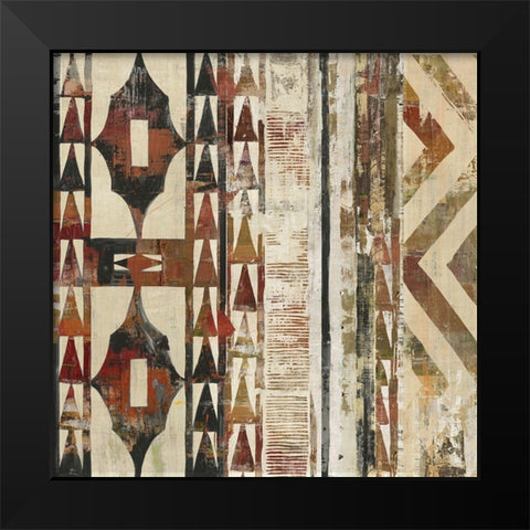 African Patterning I  Black Modern Wood Framed Art Print by Reeves, Tom