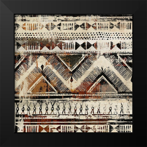African Patterning II  Black Modern Wood Framed Art Print by Reeves, Tom