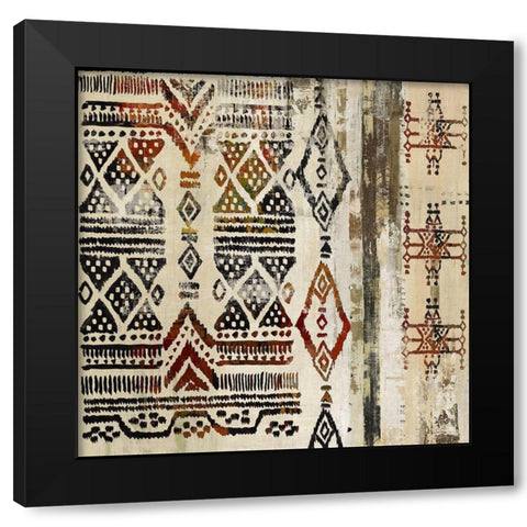African Patterning III  Black Modern Wood Framed Art Print by Reeves, Tom