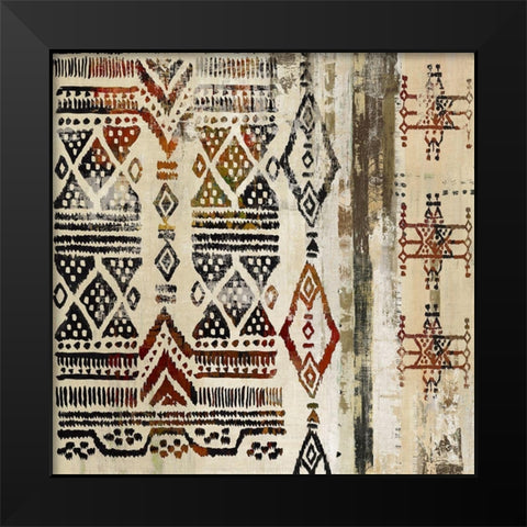 African Patterning III  Black Modern Wood Framed Art Print by Reeves, Tom