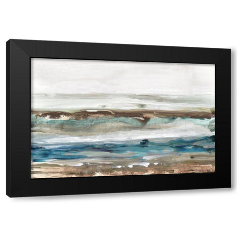 Waves Crashes  Black Modern Wood Framed Art Print with Double Matting by Reeves, Tom
