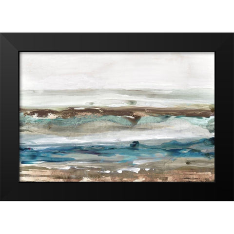Waves Crashes  Black Modern Wood Framed Art Print by Reeves, Tom