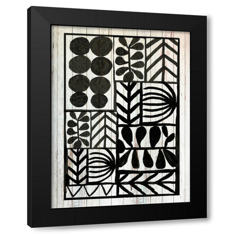 Botanic Print Black Modern Wood Framed Art Print by Reeves, Tom