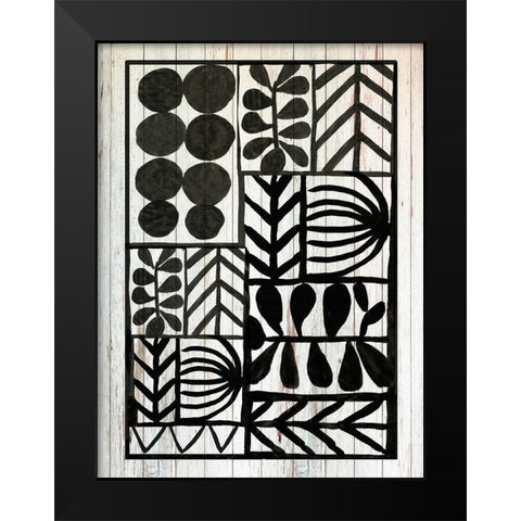 Botanic Print Black Modern Wood Framed Art Print by Reeves, Tom