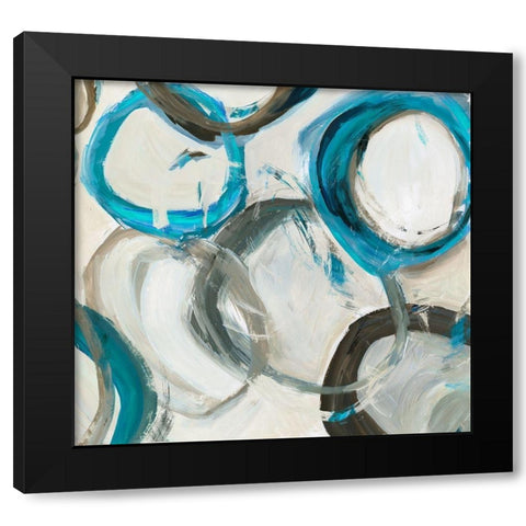 Sapphire I Black Modern Wood Framed Art Print by Reeves, Tom