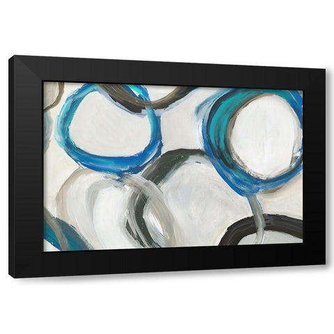 Sapphire II Black Modern Wood Framed Art Print by Reeves, Tom
