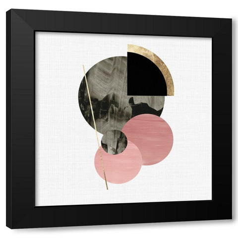 Spatial Black Modern Wood Framed Art Print by Reeves, Tom
