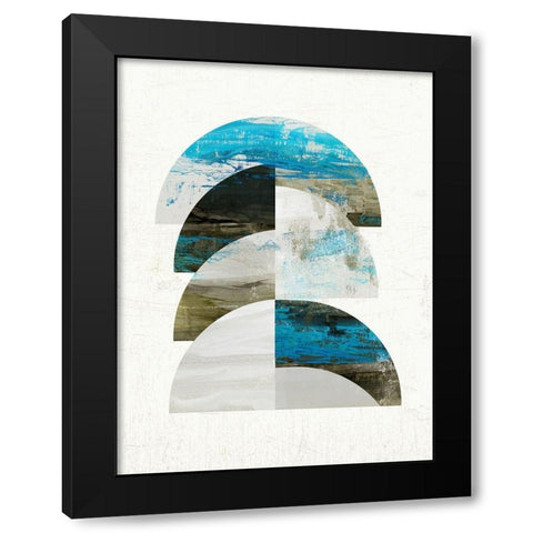 Geometric Tide I Black Modern Wood Framed Art Print by Reeves, Tom