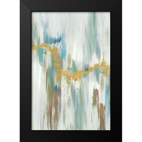 Misty Drip I Black Modern Wood Framed Art Print by Reeves, Tom