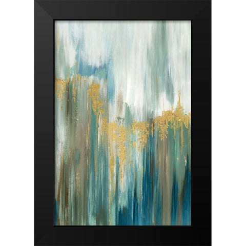 Misty Drip II Black Modern Wood Framed Art Print by Reeves, Tom
