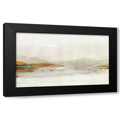 Lake in the Fog  Black Modern Wood Framed Art Print by Reeves, Tom