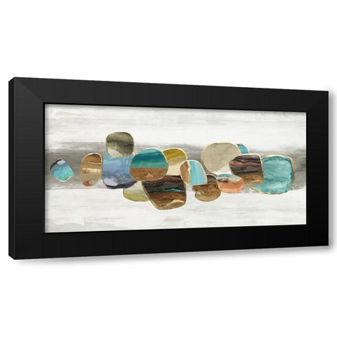 Glided Stones I  Black Modern Wood Framed Art Print by Reeves, Tom