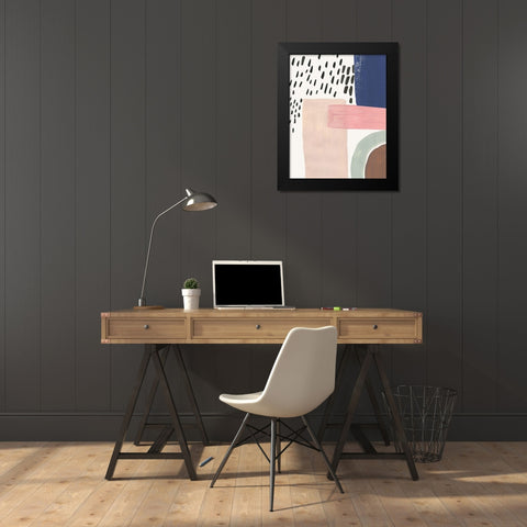 Escaping Stiffness Black Modern Wood Framed Art Print by Reeves, Tom