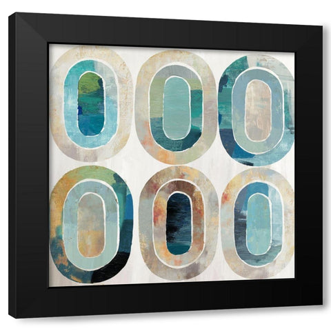 Concentric Emotion III Black Modern Wood Framed Art Print with Double Matting by Reeves, Tom