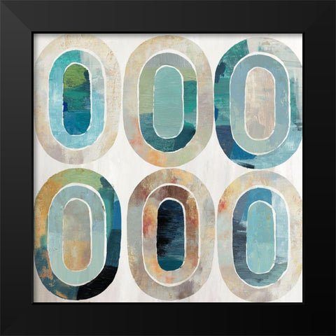 Concentric Emotion III Black Modern Wood Framed Art Print by Reeves, Tom