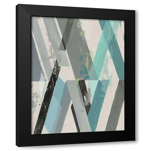 Geometric Percussion Black Modern Wood Framed Art Print by Reeves, Tom