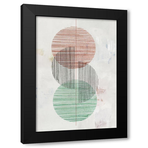 Dialogue Black Modern Wood Framed Art Print by Reeves, Tom