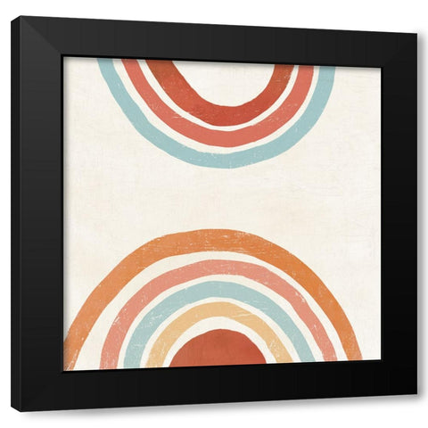 Rainbow Hills II Black Modern Wood Framed Art Print with Double Matting by Reeves, Tom