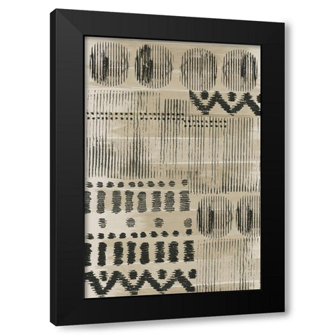 Wool and Silk I Black Modern Wood Framed Art Print with Double Matting by Reeves, Tom