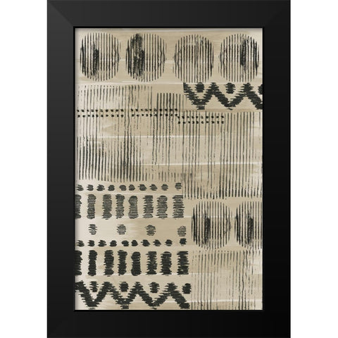 Wool and Silk I Black Modern Wood Framed Art Print by Reeves, Tom