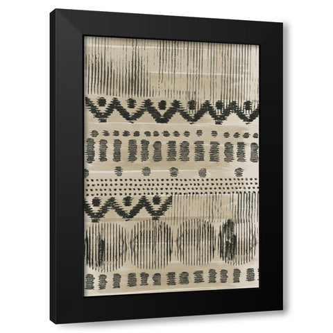 Wool and Silk II Black Modern Wood Framed Art Print with Double Matting by Reeves, Tom
