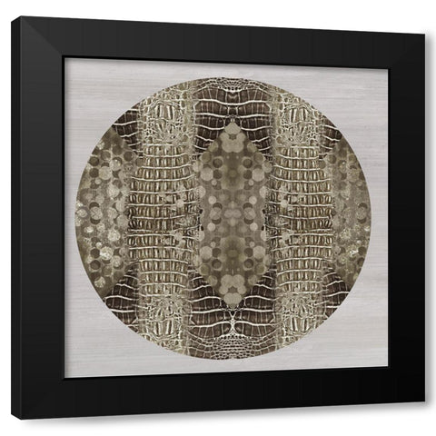 Dragon Skin Black Modern Wood Framed Art Print with Double Matting by Reeves, Tom