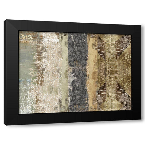 Squama Black Modern Wood Framed Art Print by Reeves, Tom