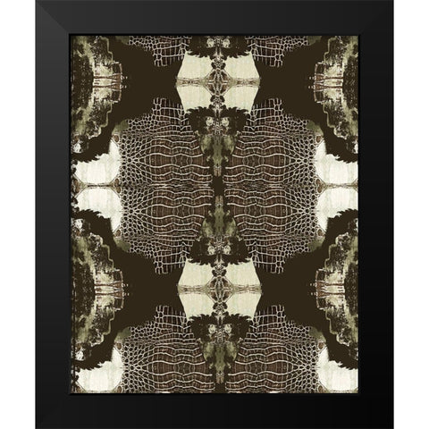 Dragon Presence Black Modern Wood Framed Art Print by Reeves, Tom