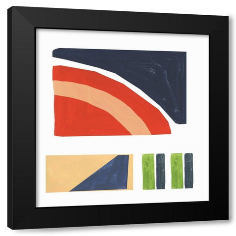 Geometric Games I Black Modern Wood Framed Art Print by Reeves, Tom
