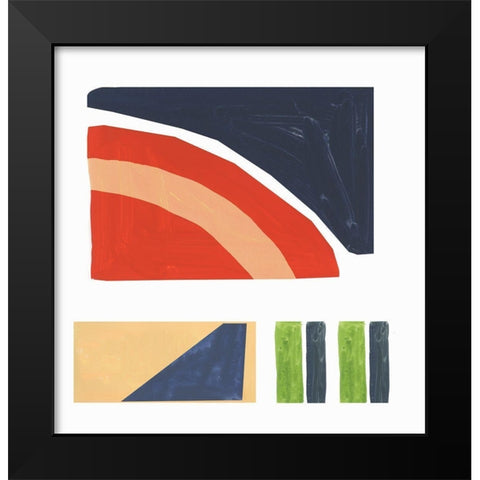 Geometric Games I Black Modern Wood Framed Art Print by Reeves, Tom