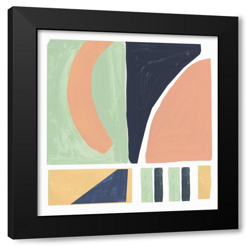 Geometric Games II Black Modern Wood Framed Art Print with Double Matting by Reeves, Tom